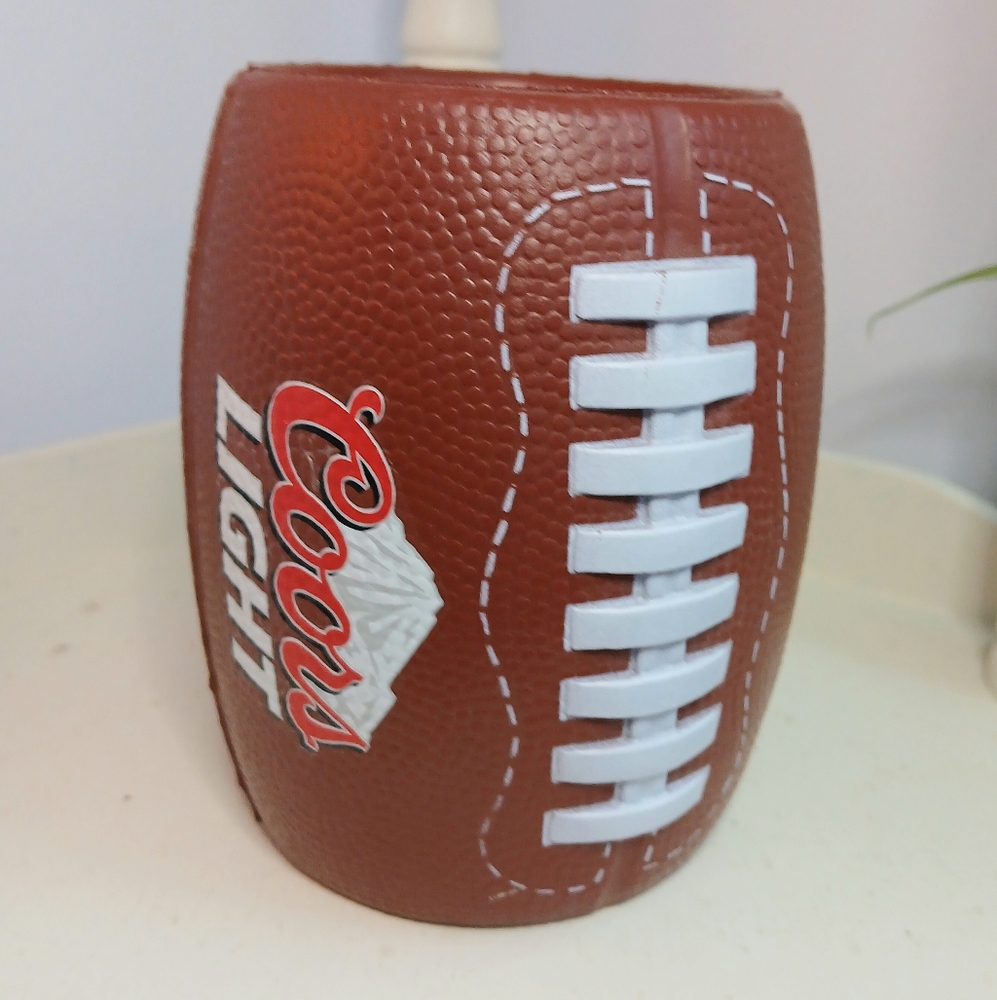 Coors Light Football Beer Cozy | Retro Promo Item | NFL Fan Collectible